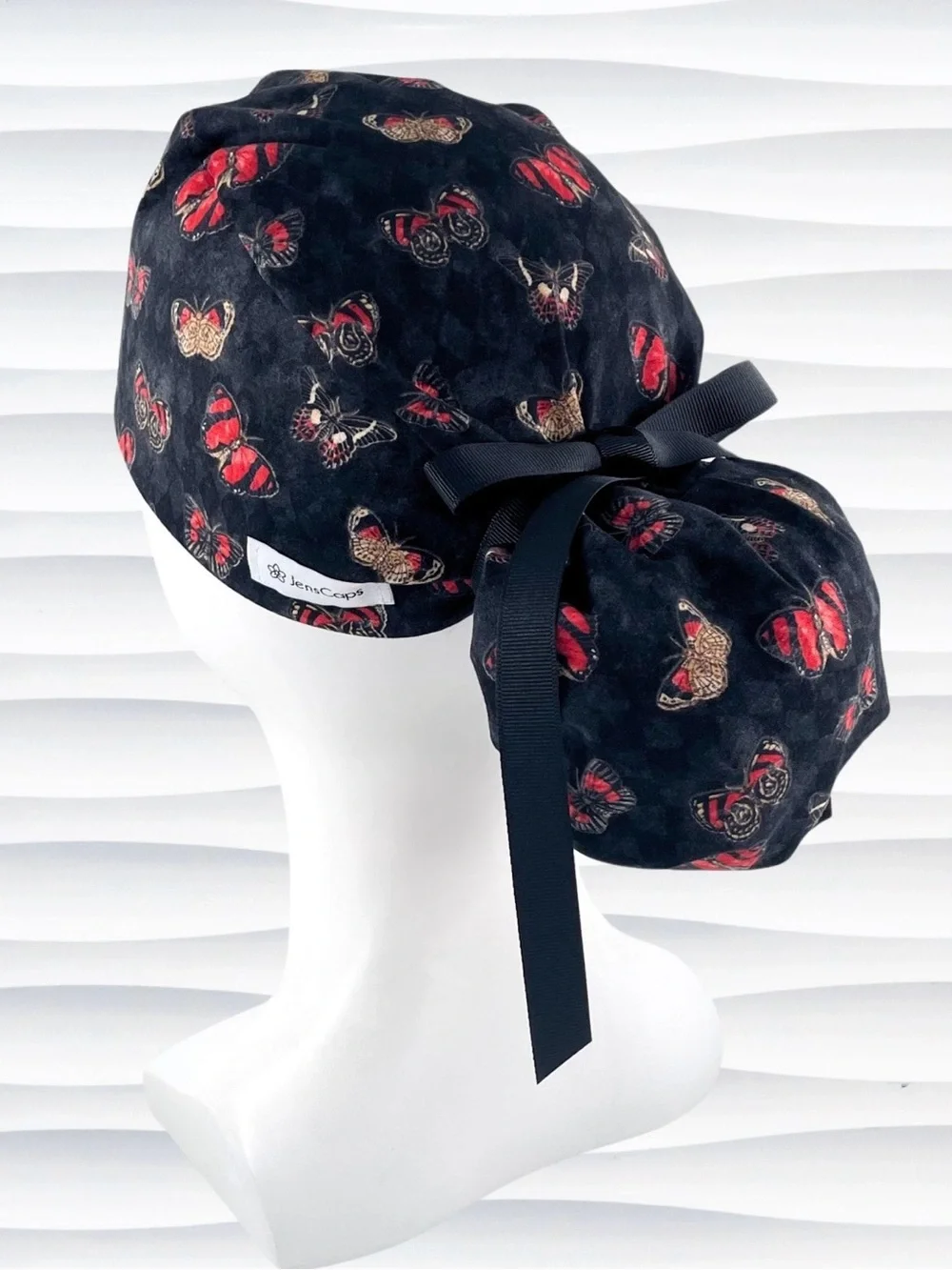 Butterfly Ponytail Scrub Cap